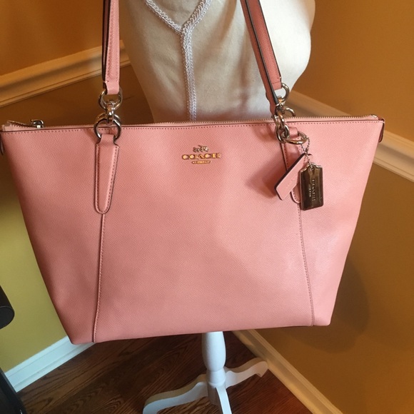 Coach Ava crossgrain leather shoulder petal pink - Picture 7 of 7